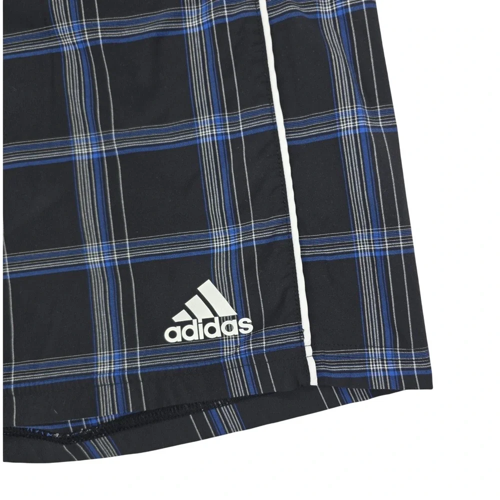 Adidas Climacool Plaid Athletic Shorts Mens Medium Black Blue Golf Summer